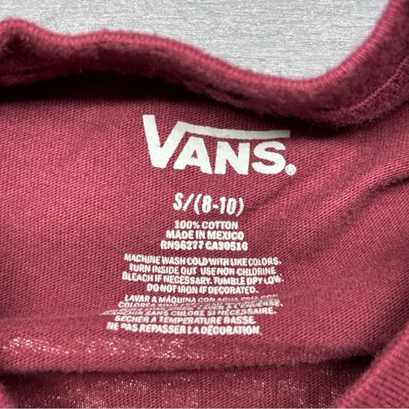 Vans Long Sleeve Graphic Tee Boys Sz Small - Picture 4 of 5